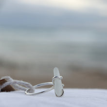 Load image into Gallery viewer, Seaglass swirl ring Size N1/2 (Henley)