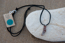 Load image into Gallery viewer, Seaglass swirl Necklace on Cord (Port Fairy)