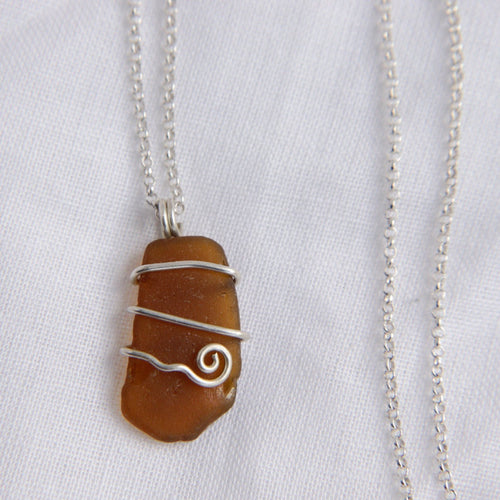 Seaglass swirl Necklace (Yamba) 50cm chain