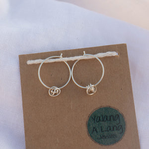 Knotted Hoops - Silver