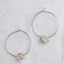 Load image into Gallery viewer, Tumble Weed Hoops - Silver