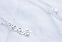 Load image into Gallery viewer, Swirls necklace on silver chain