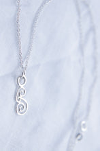 Load image into Gallery viewer, Swirls necklace on silver chain