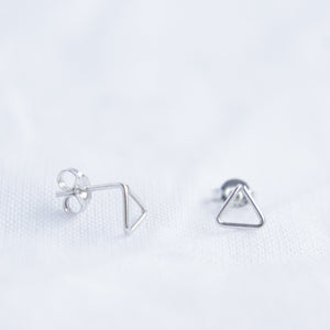Triangle stud earrings
