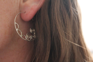 Ocean bubbles hoop earrings
