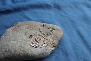 Ocean bubbles hoop earrings