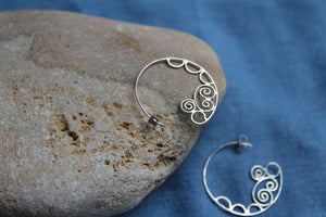 Ocean bubbles hoop earrings