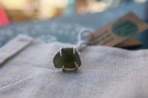 Seaglass swirl ring (Indented Head, VIC) Size O