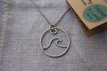 Load image into Gallery viewer, Wave charm necklace