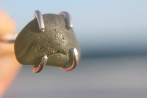 Seaglass swirl ring (Indented Head, VIC) Size O