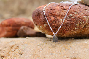 Desert sand & moon necklace on 40cm chain