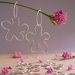 Flower Power Hoop Earrings (Large)