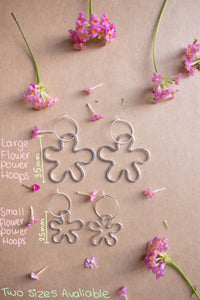 Flower Power Hoop Earrings (Large)